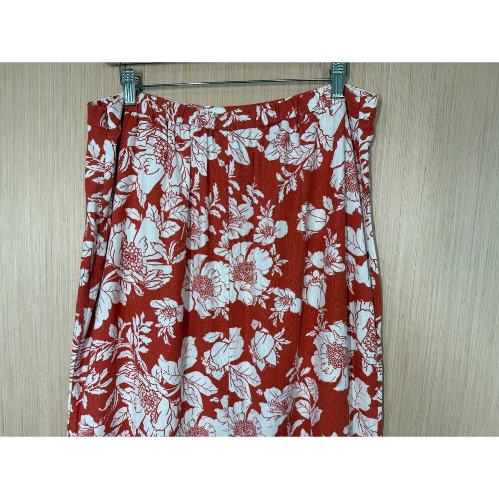Old Navy High Waisted Linen Blend Floral Maxi Skirt Womens Size Large Tropical - Picture 6 of 11
